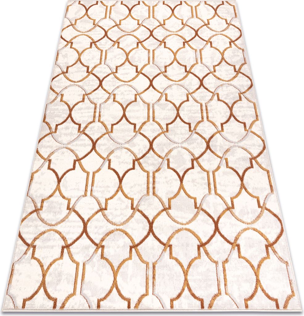 Teppichwolle ANGEL 7905 / 52822 Ornament, art deco beige / gold beige 80x150 cm