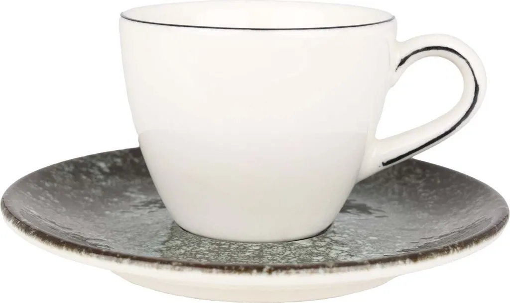 Set 6 Tazzine Bonna Cosmos 80cc Porcellana con Piattino | Espresso Top