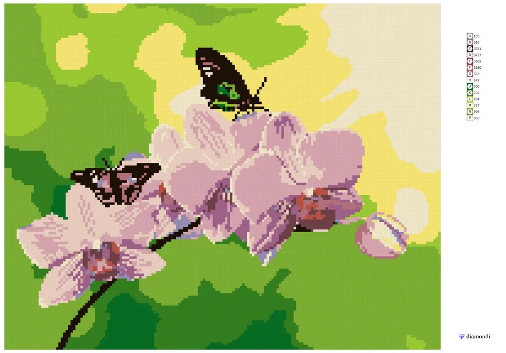 SHEGZHUC Diamond Painting Orchidee 50x40cm Diamond Painting
