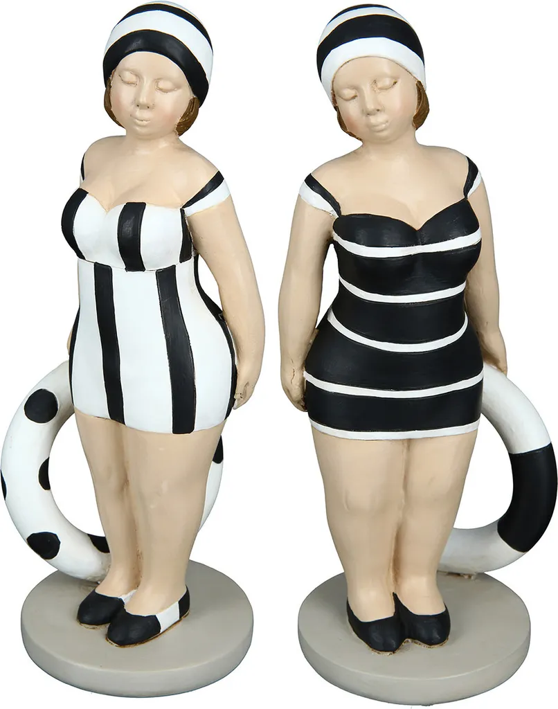 Décoration de Salle de Bain Baigneuse Becky - Duo de Figurines Gilde 20cm