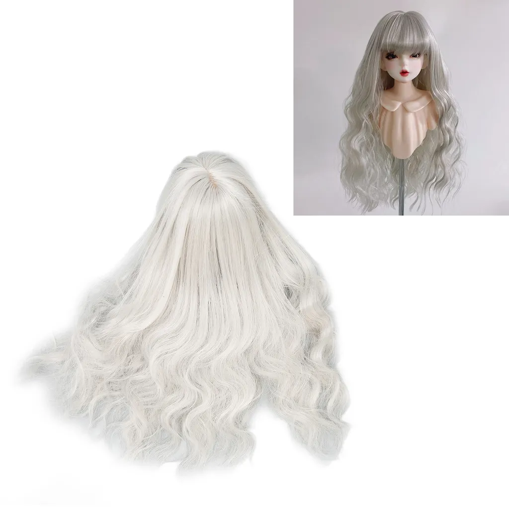 Perruque de poupée anti-nœuds 1/6 bouclée pour un relooking facile