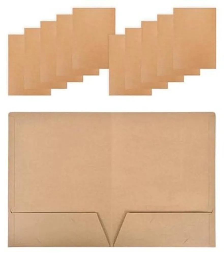 Chemises de rangement A4 cartonné - Pack de 12 porte-documents