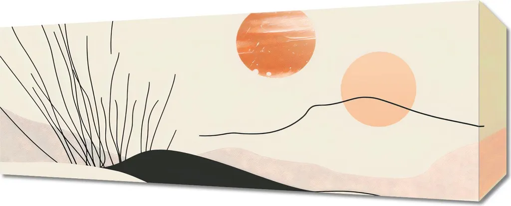 Quadro 50x20 cm Morbida collina - 1