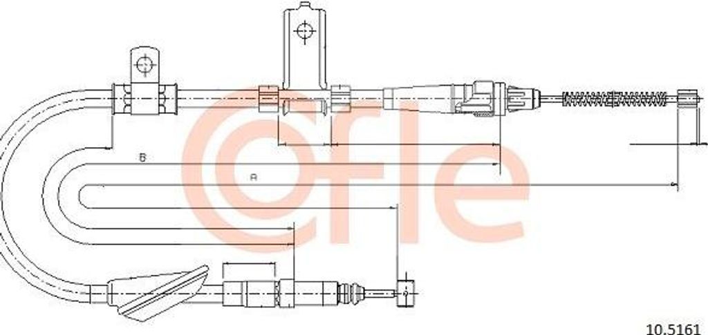 COFLE 10.5161 Seilzug, Handbremse OE SPB000190 kompatibel mit Freelander