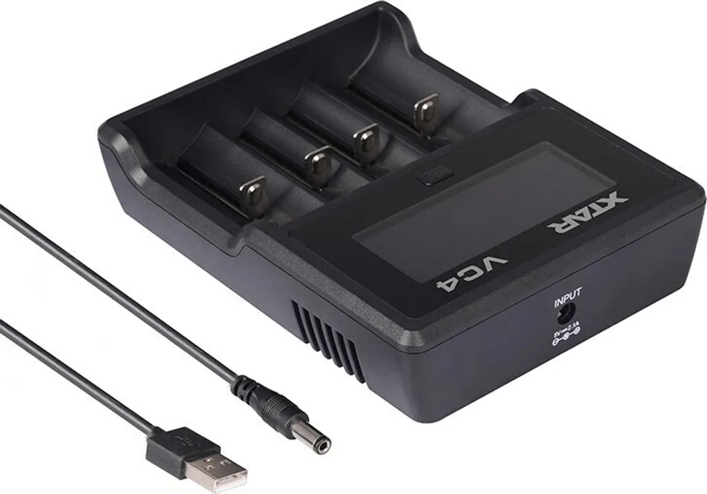 Chargeur Accu XTAR VC4 à 4 Slots avec Écran LCD et Alimentation USB Rapide - 6
