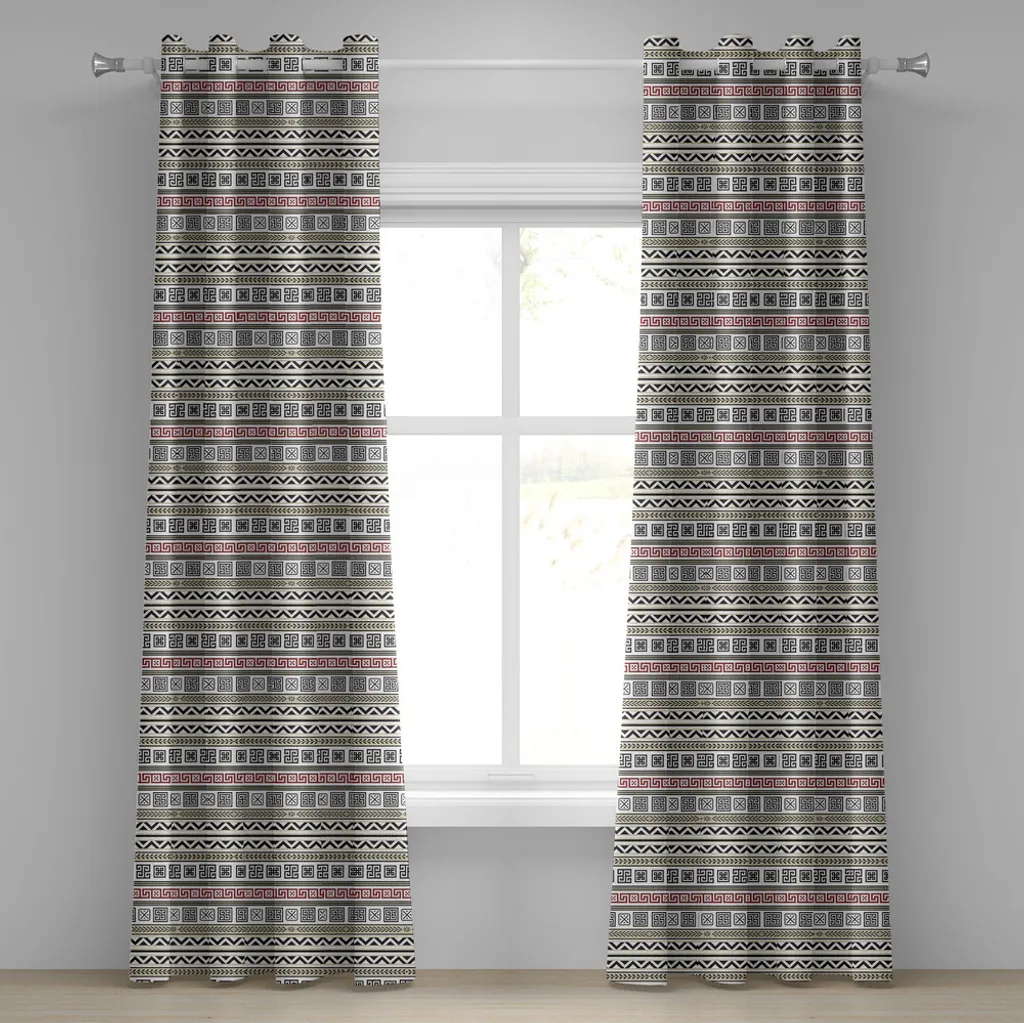 Paire de rideaux décoratifs ethniques pour salon et chambre 280x175