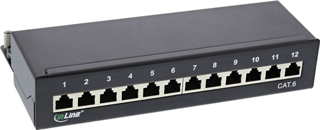 InLine® patch panel Cat.6, 12-ti kanálový, pro montáž na Obrázek produktu 