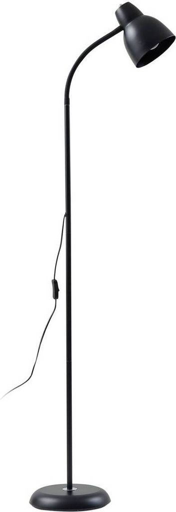 Lindby Stehleuchte Tebbi, schwarz, Metall, Höhe 150 cm Produktbild 