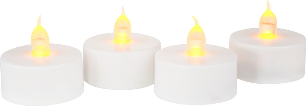 VBS LED Teelichter Set 4 Stk Timerfunktion 3.8 cm Durchmesser 4.0 cm Höhe