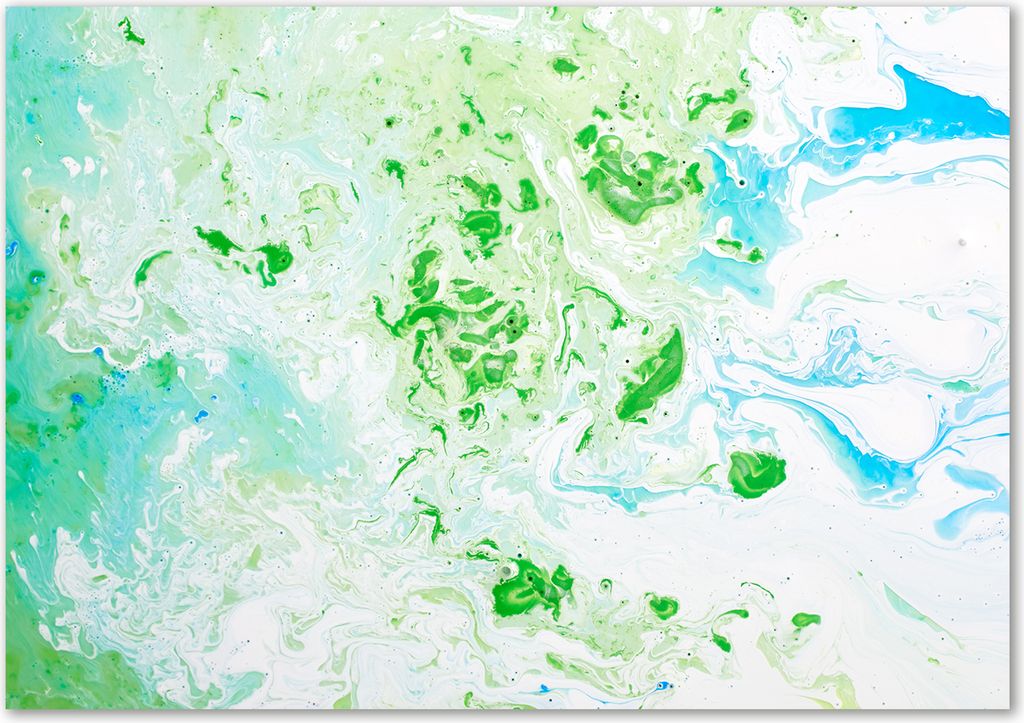 Tulup Leinwandbild - 100x70 cm - Wandkunst - Drucke auf Leinwand - Leinwanddruck - Kunst: modern & klassisch - Grün - Abstraktes
