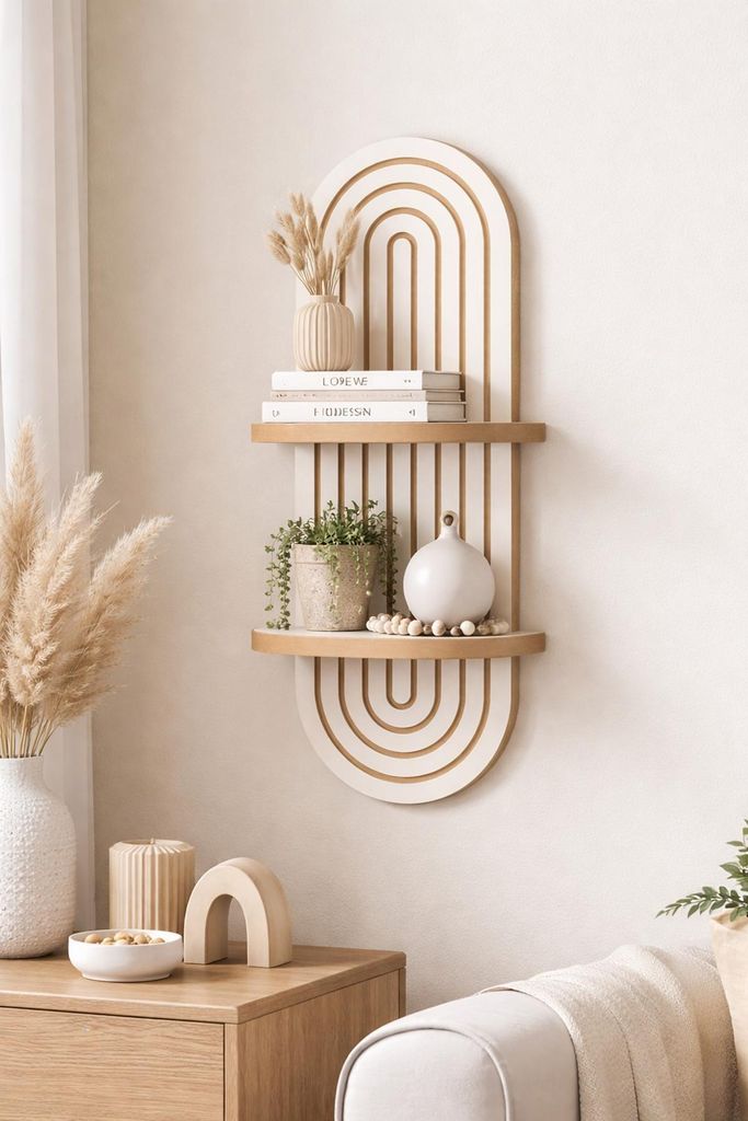 Skye Decor, Moderne Wandregal in Weiß, 20 x 70 x 13 cm | Produktbild 