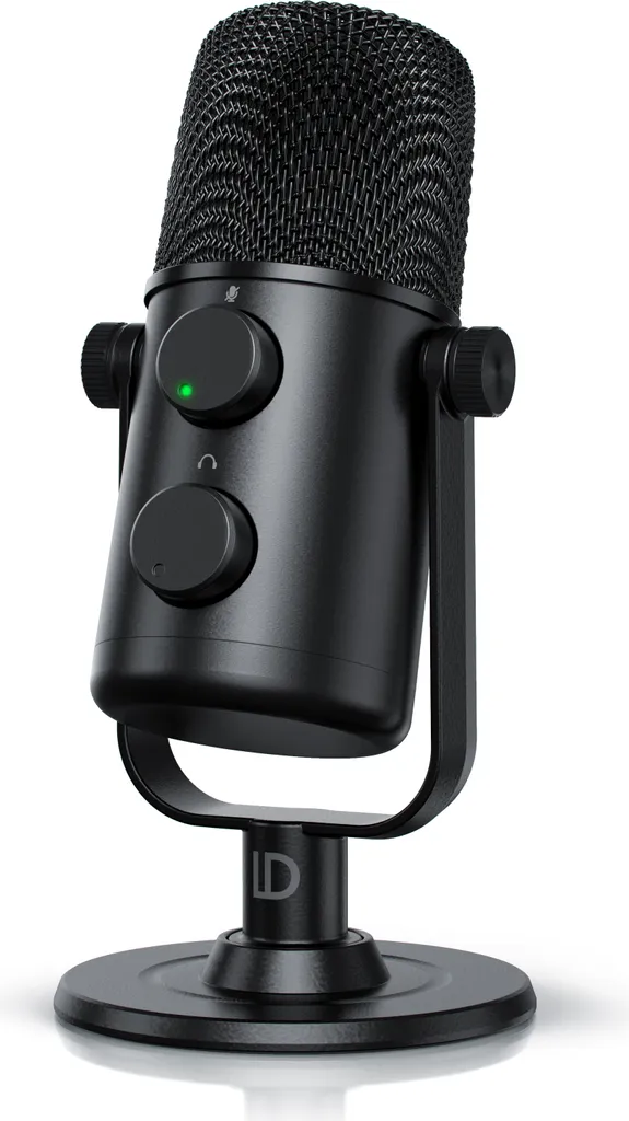LIAM&DAAN Microphone Podcast USB Orientable avec Prise Casque de Monitoring