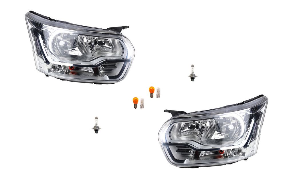 Scheinwerfer passend für Ford Transit 13 13- H15 Leuchtmittel Set Li. Re 1830357 1815696 1817487 1819826 1865207 1865209 1877027 BK3113 Johns