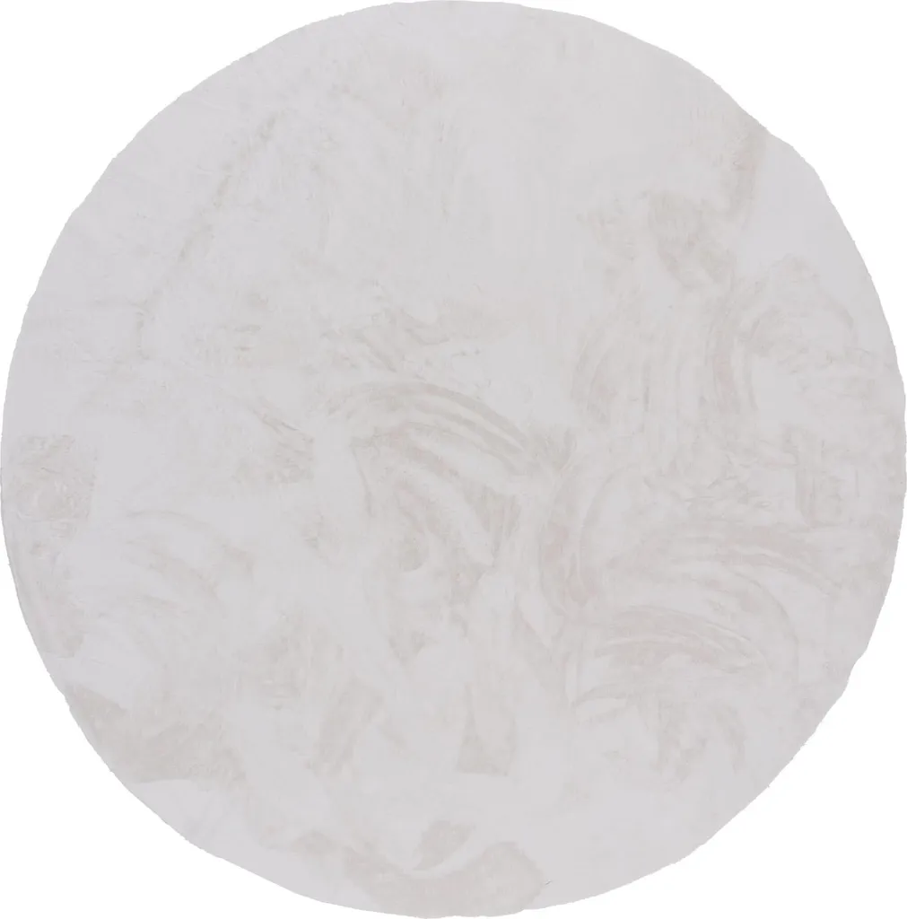 Tapis blanc Nina Ø200cm - Grand format rond et textile haute qualité