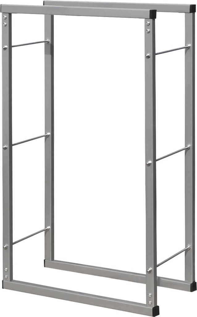 V2Aox Kaminholzständer Metall, Kaminholzregal innen, Holzständer Regal für Aufbewahrung von Kaminholz, Brennholz und Feuerholz