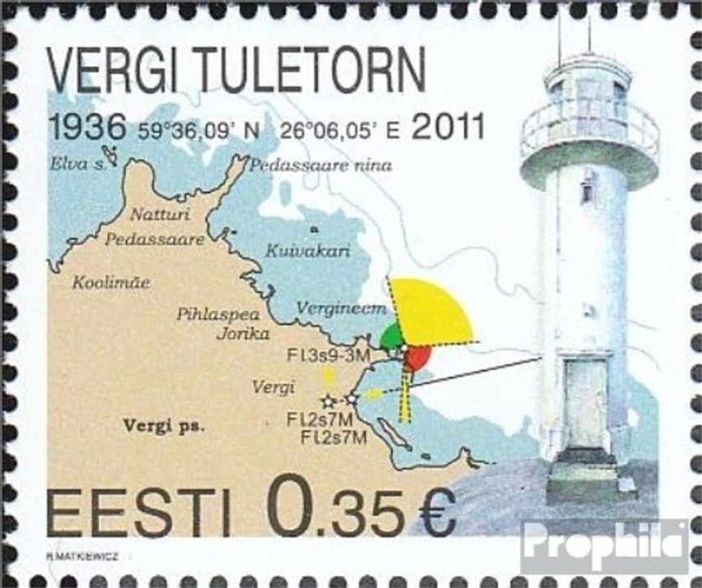 Briefmarken Estland 2011 Mi 699 (kompl.Ausg.) postfrisch Leuchtturm
