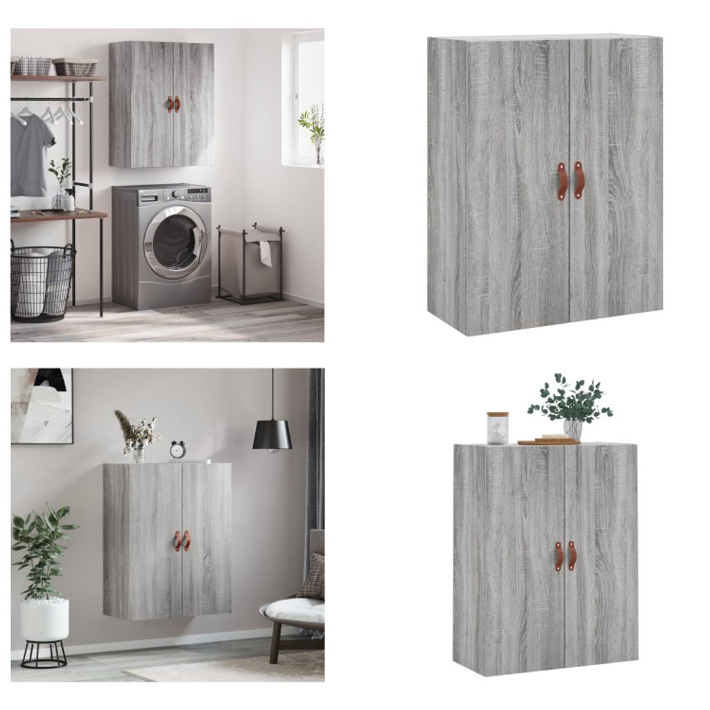 vidaXL Wandschrank Grau Sonoma 69,5x34x90 cm - Wandschrank - Wandschränke - Schrank - Lagerschrank