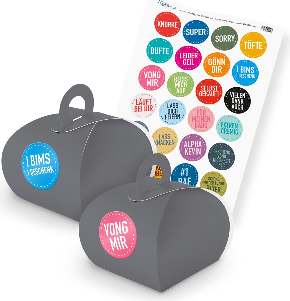 itenga SET Jugend Sprüche Mix (Motiv 84) 24x Produktbild 
