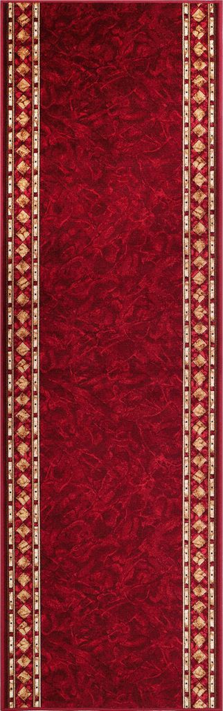 Tapiso Läufer Anti Rutsch Modern Rot Gelb Wohnzimmer 120 x Produktbild 