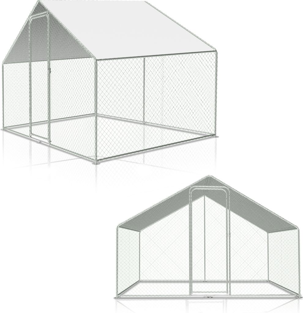 TolleTour Freilaufgehege 3x2x2m - Metall Hühnerstall 6 m² Produktbild 