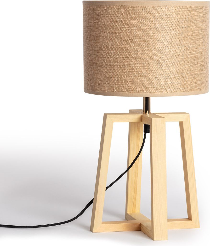 Tischlampe aus Holz Korsade Camel