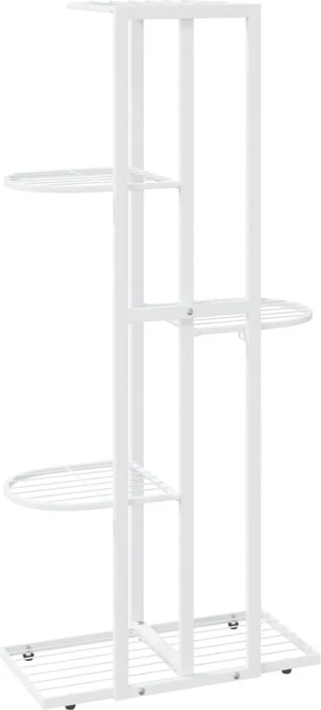 Support fleurs vertical 5 niveaux blanc pour optimiser vos petits espaces - 5