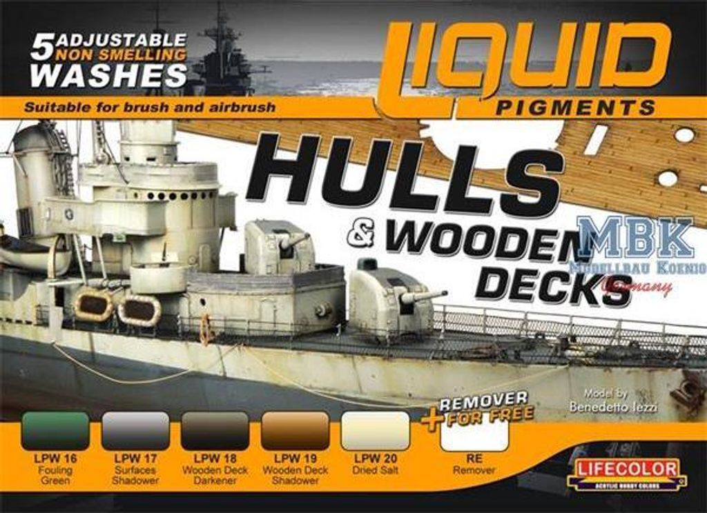 LIFECOLOR LC-LP004 Weathering Set - Hulls and Decks 6x22ml