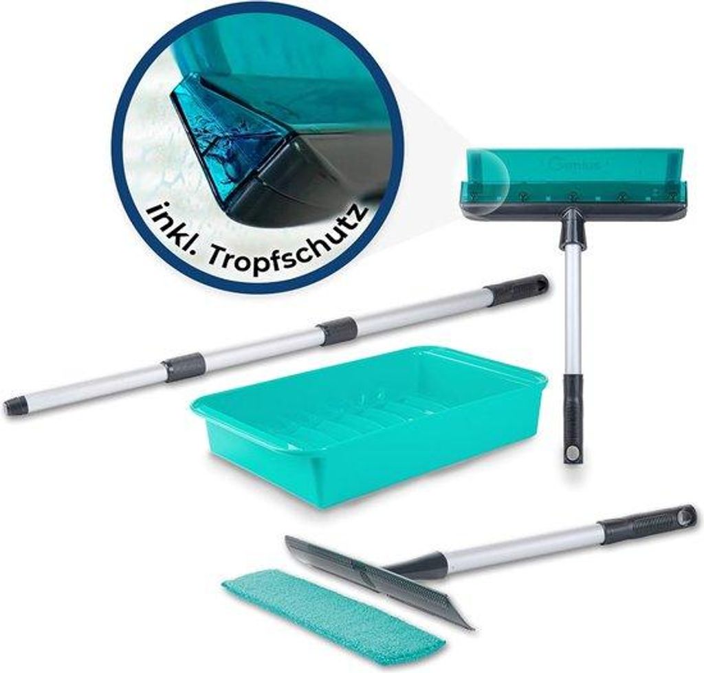 Sada na čištění oken Unyqoos® z plastu, zelená – 30 cm Obrázek produktu 