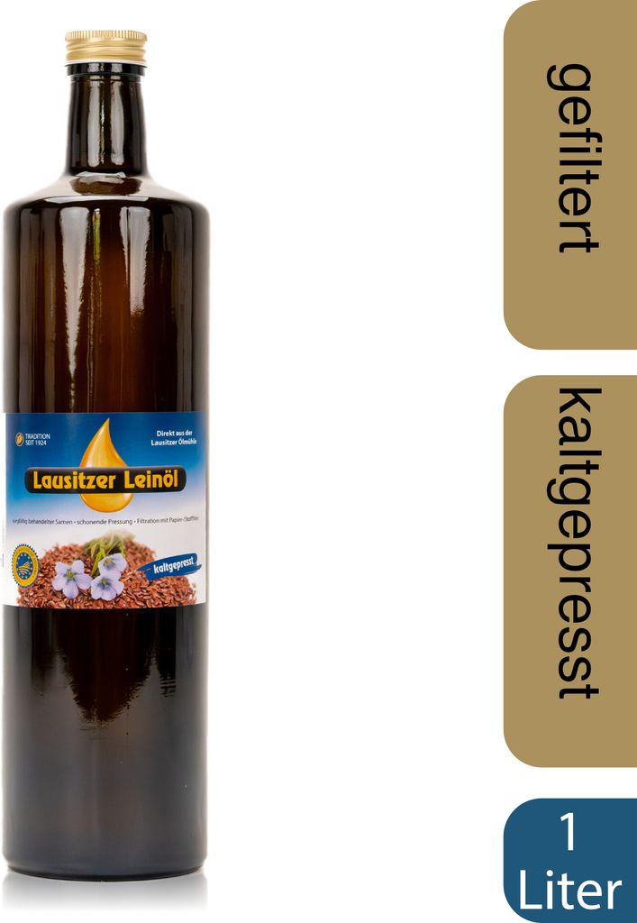 Lausitzer Leinöl (kaltgepresstes Leinöl), 1 Liter