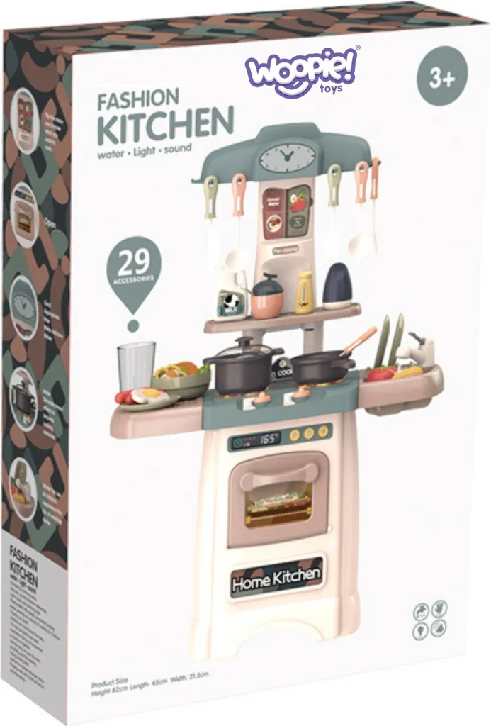 Kitchenette enfant WOOPIE complète avec sons de cuisson et robinet eau - 5