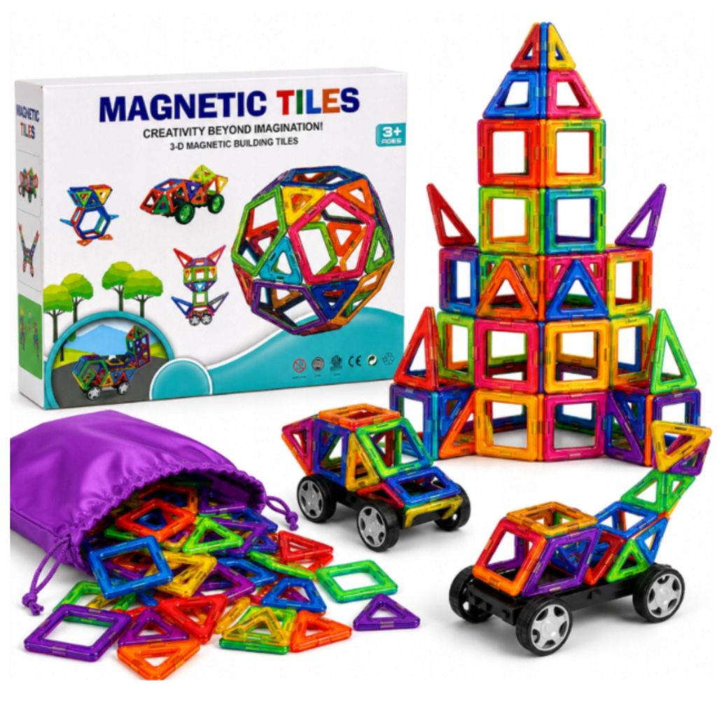 Aluz Magnetische Bausteine 48-teilig mit Rädern, Produktbild 