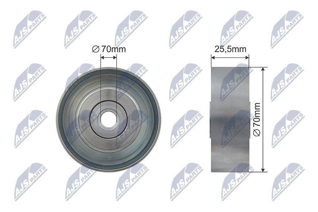 NTY RNK-CH-013 Spannrolle Keilrippenriemen 70mm für HYUNDAI SANTA FÉ II (CM) für KIA SORENTO I (JC) für JEEP WRANGLER III (JK) für DODGE Nitro...