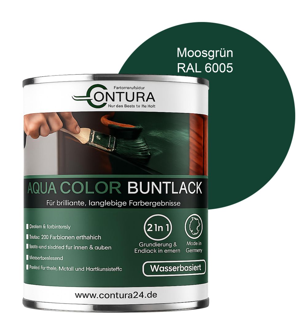 Contura 750ml. Buntlack Lackfarbe Lack Außen Innen Holz Produktbild 