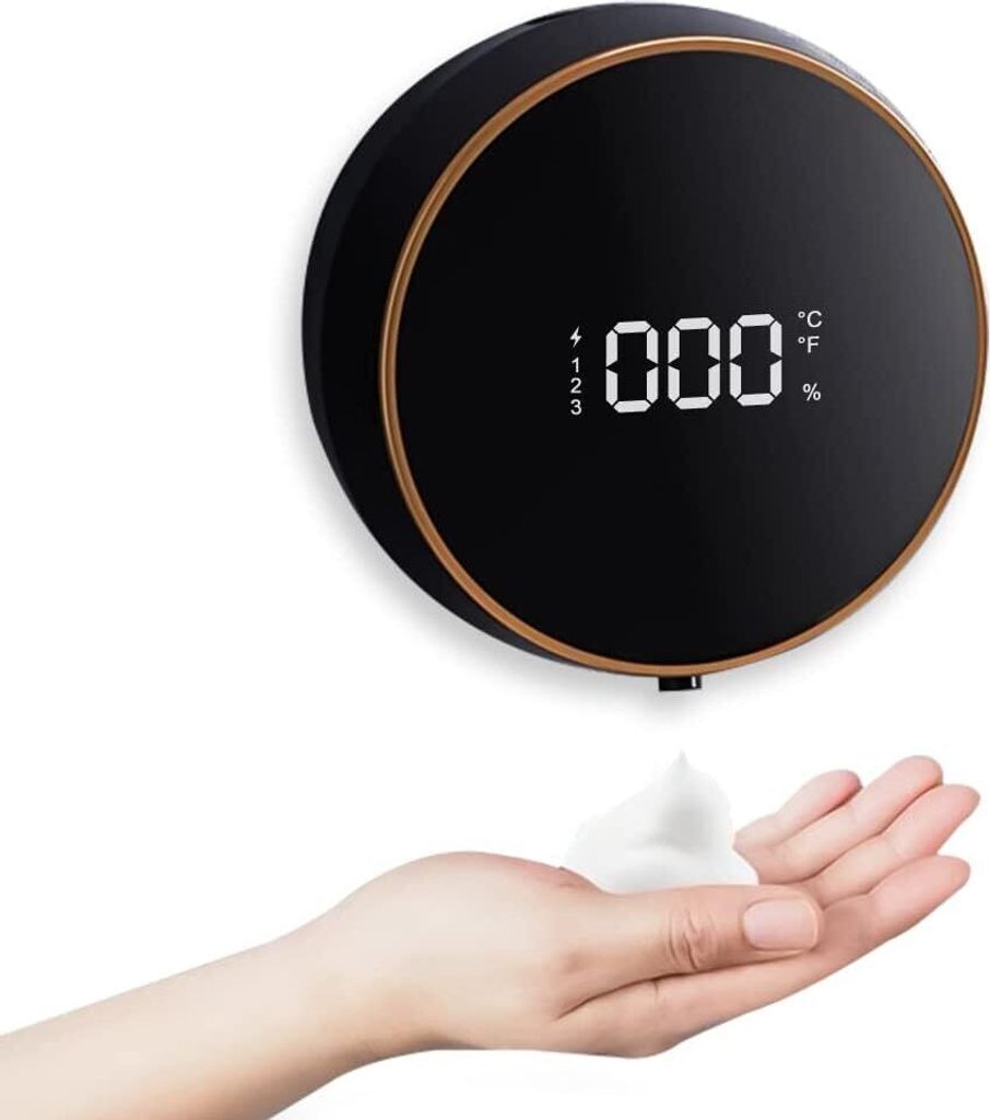 300ml Seifenspender Automatisch Wandmontage Elektrischer Schaumseifenspender mit Sensor,2000mah Batterie,IPX5 Wasserdicht