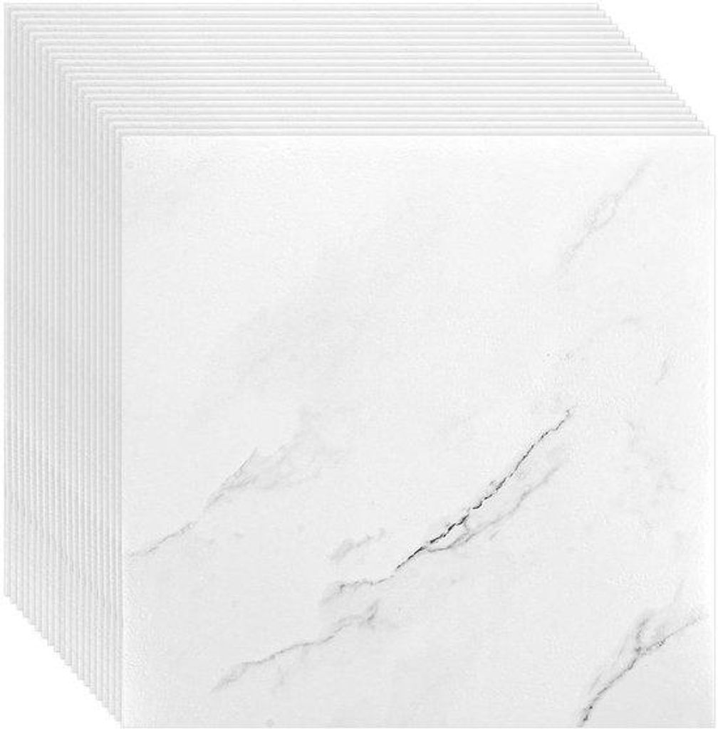 PVC dlaždice 30 x 30 cm, biele, samolepiace, do kúpeľne a Obrázok produktu 