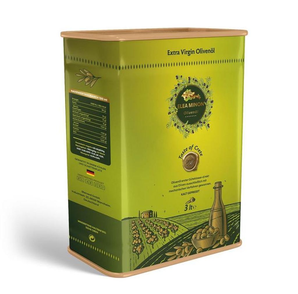 Extra Natives Olivenöl aus Kreta | 3 Liter Kanister mit Produktbild 