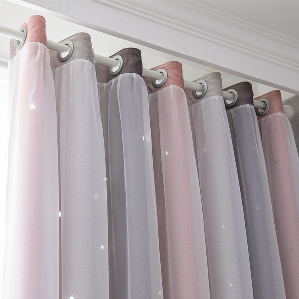 Verdunkelungsvorhang Schmetterling 150x166 Cm Mit Ösen - 2er Set Farbige Gardinen Für Schlafzimmer