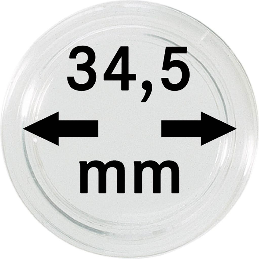 Lindner 2250345P Münzkapseln 34,5 mm-10er Pack Produktbild 