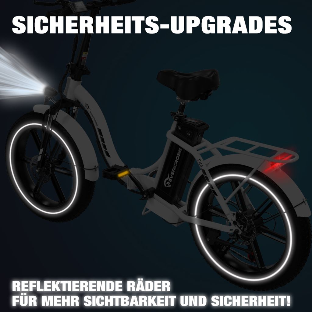 Evercross E-Bike 20" 7 Gang 48V/13Ah Elektrofahrrad Produktbild 9