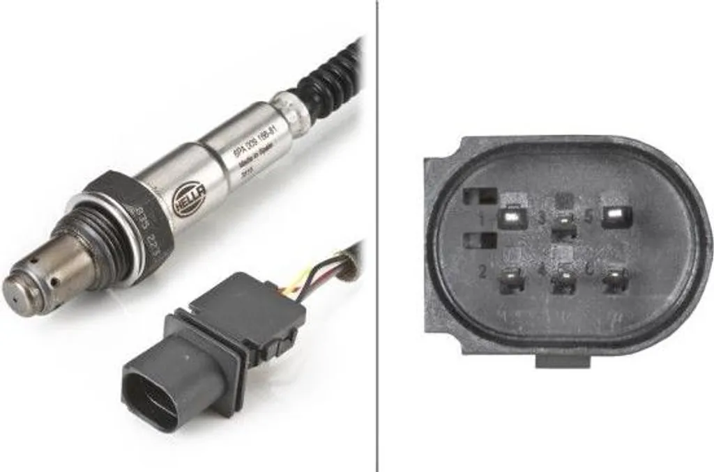 Capteur d'oxygène Sonde Lambda HELLA compatible BMW E60 E87 et Iveco Daily