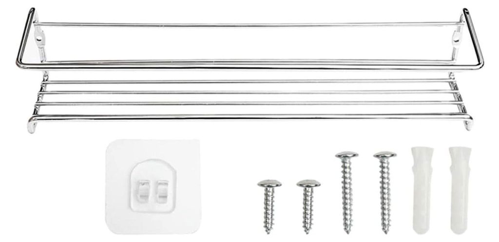 Wandregal aus Metall für Gewürze ohne Bohren – Praktischer Organizer für Gewürzflaschen in der Küche