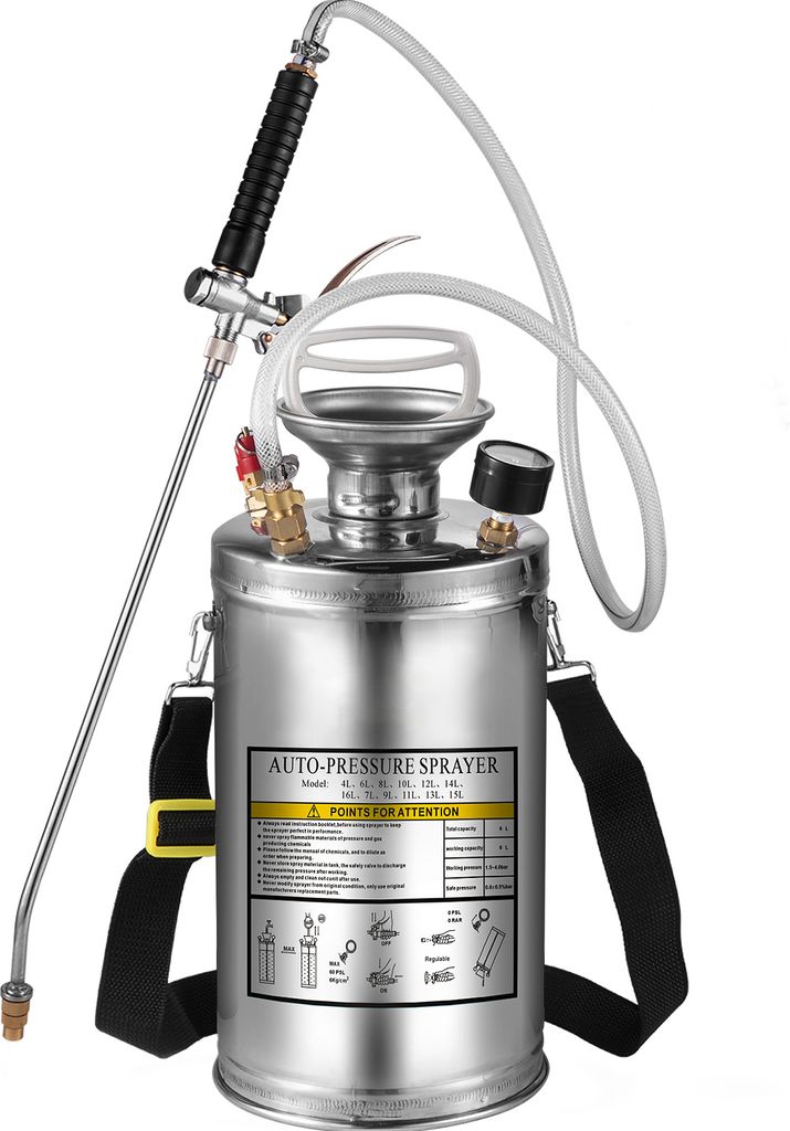 SucceBuy 6L spruzzatore in acciaio inox, spruzzatore per la Immagine del prodotto 