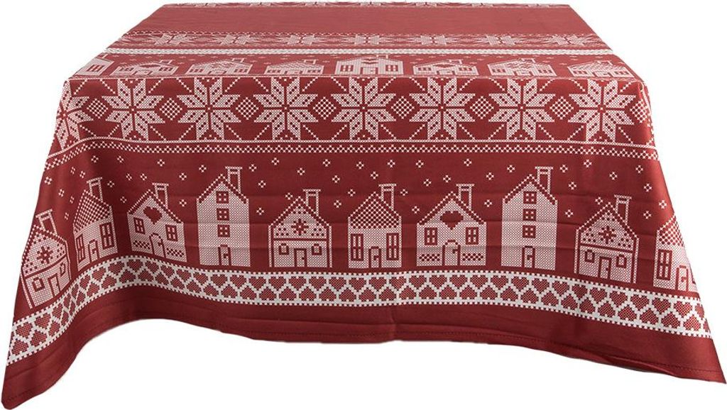 Clayre & Eef Tischdecke 140x220 cm Rot Polyester