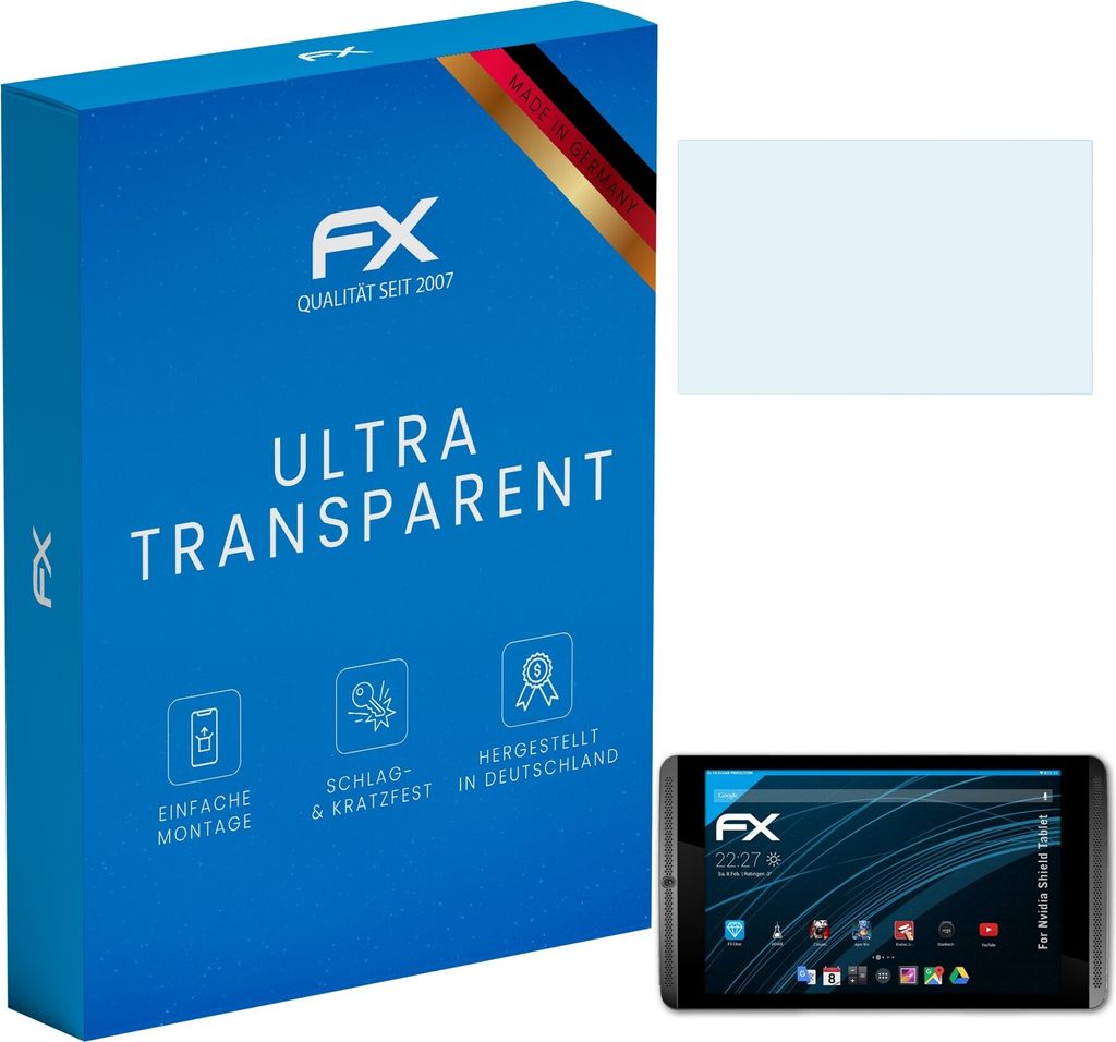 atFoliX FX-Clear 2x Schutzfolie kompatibel mit Nvidia Shield Tablet Displayschutzfolie