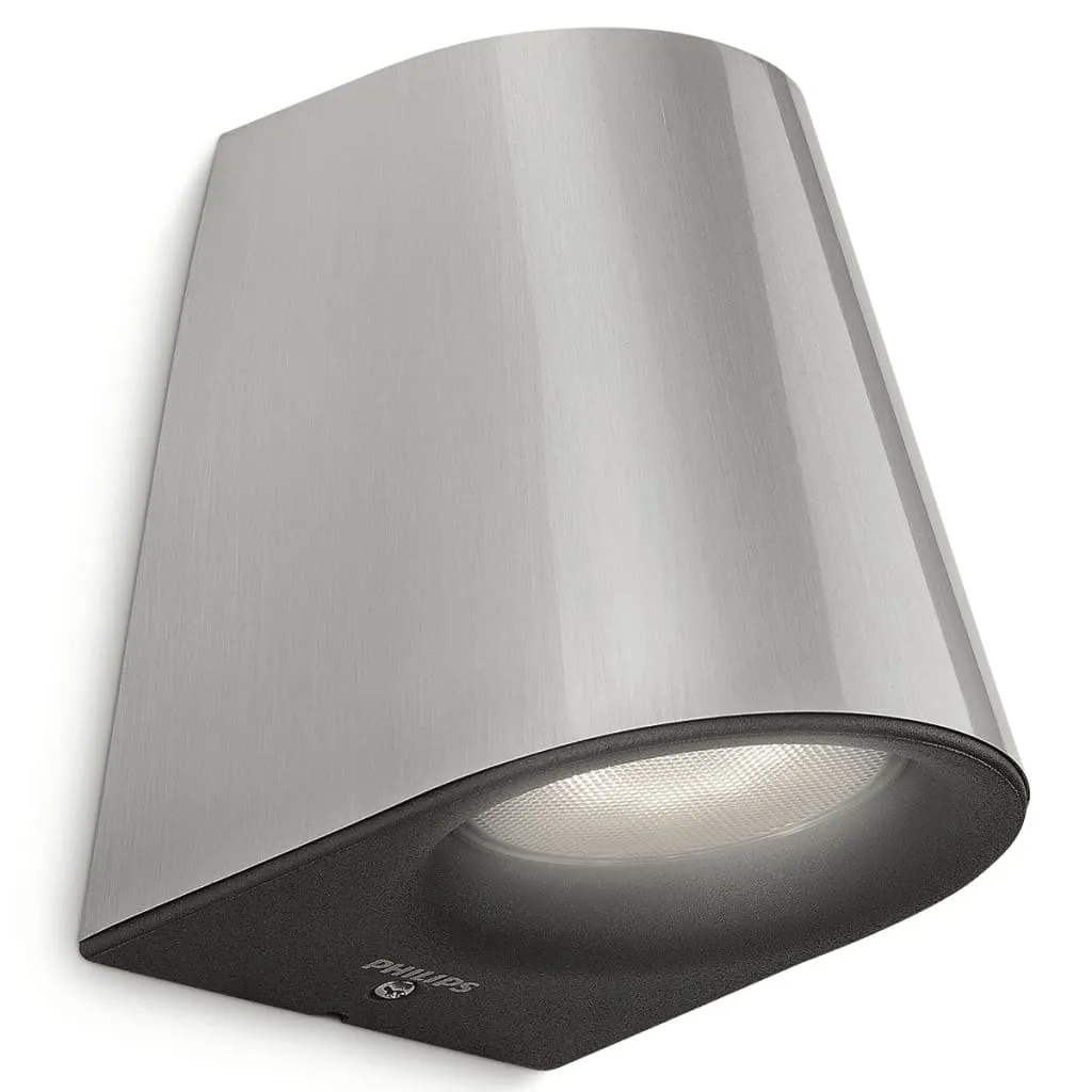 Applique Inox Philips Virga LED 1 Flamme étanche IP44 pour la Façade