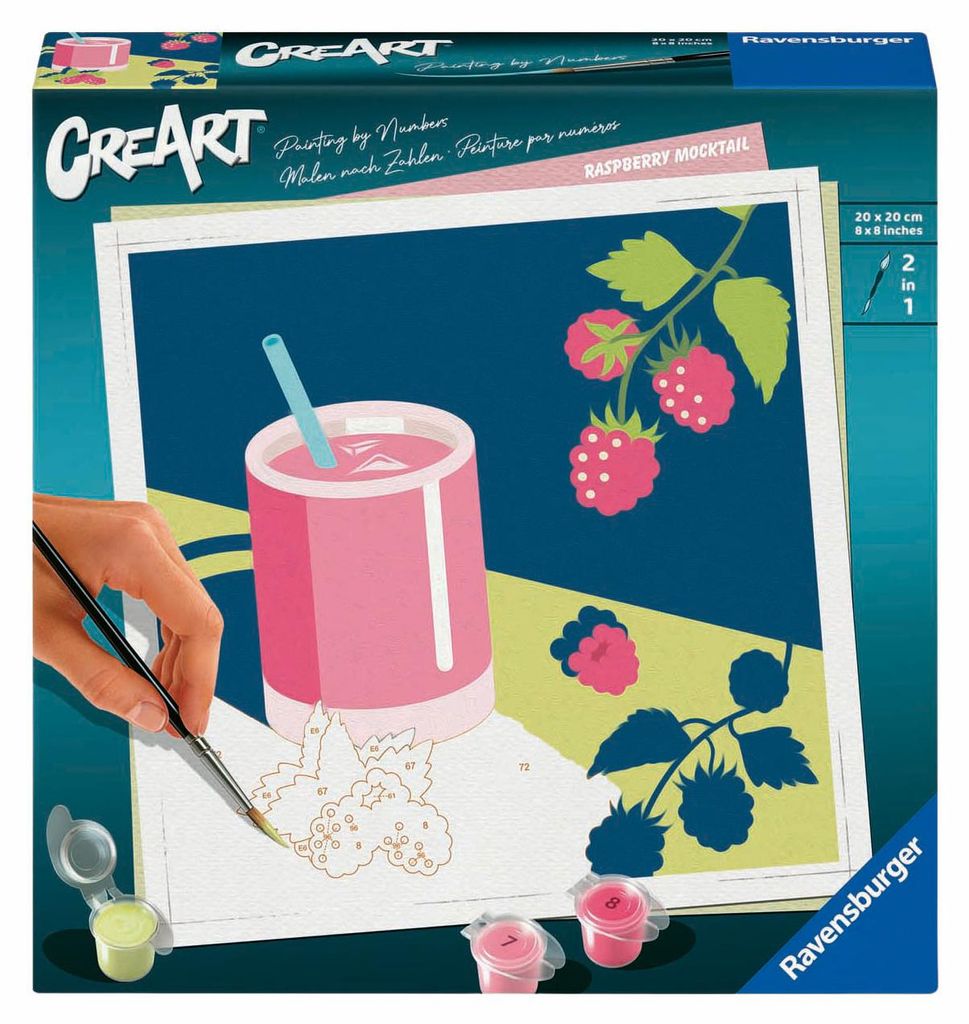 Ravensburger 25562 CreArt Malen nach Zahlen - Mocktail Himbeere