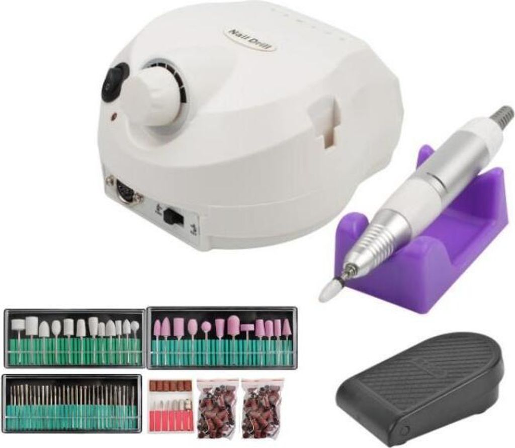INF Elektrische Nagelfeile Nagelfräser mit Zubehör Produktbild 