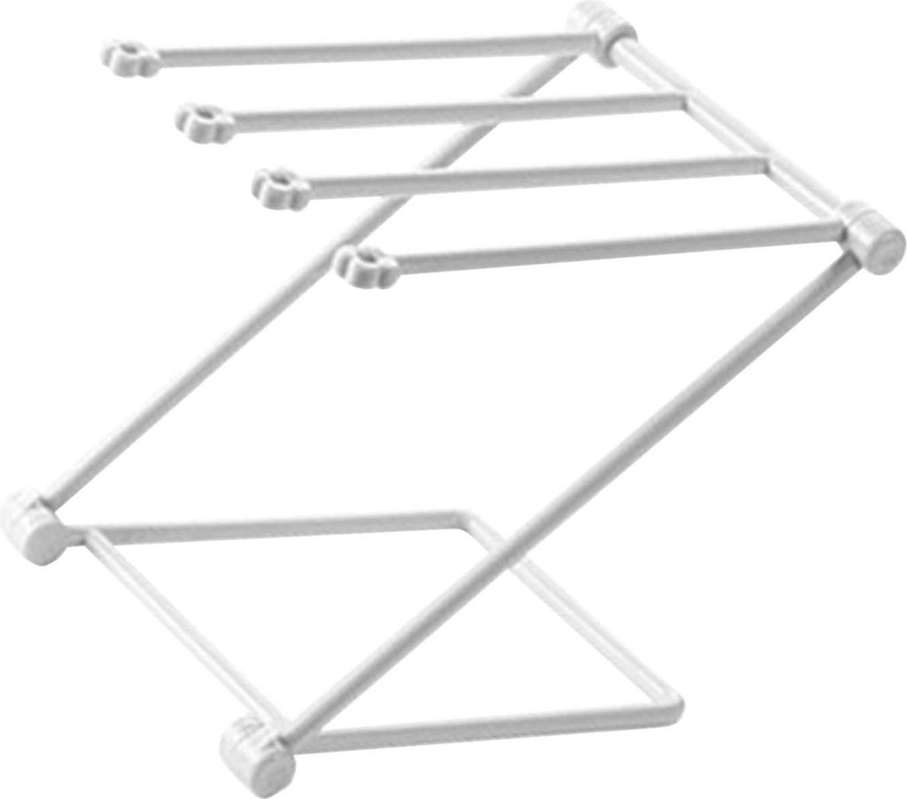 Countertop Dishcloth Drying Rack 4 Arme Folding Vertical Hand Towel Stand Dish Rag Storage Holder für Küche Hellgrau