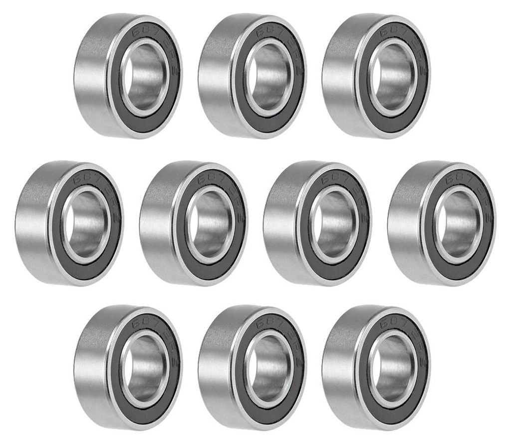 10 Stš¹ck Kugellager Rillenkugellager 687-2RS 7mm Innendurchm 14mm Au?endurchm 5mm Bohrung Doppelt Abgedichtet Chromstahl Z2 fš¹r Skateboard 3D...