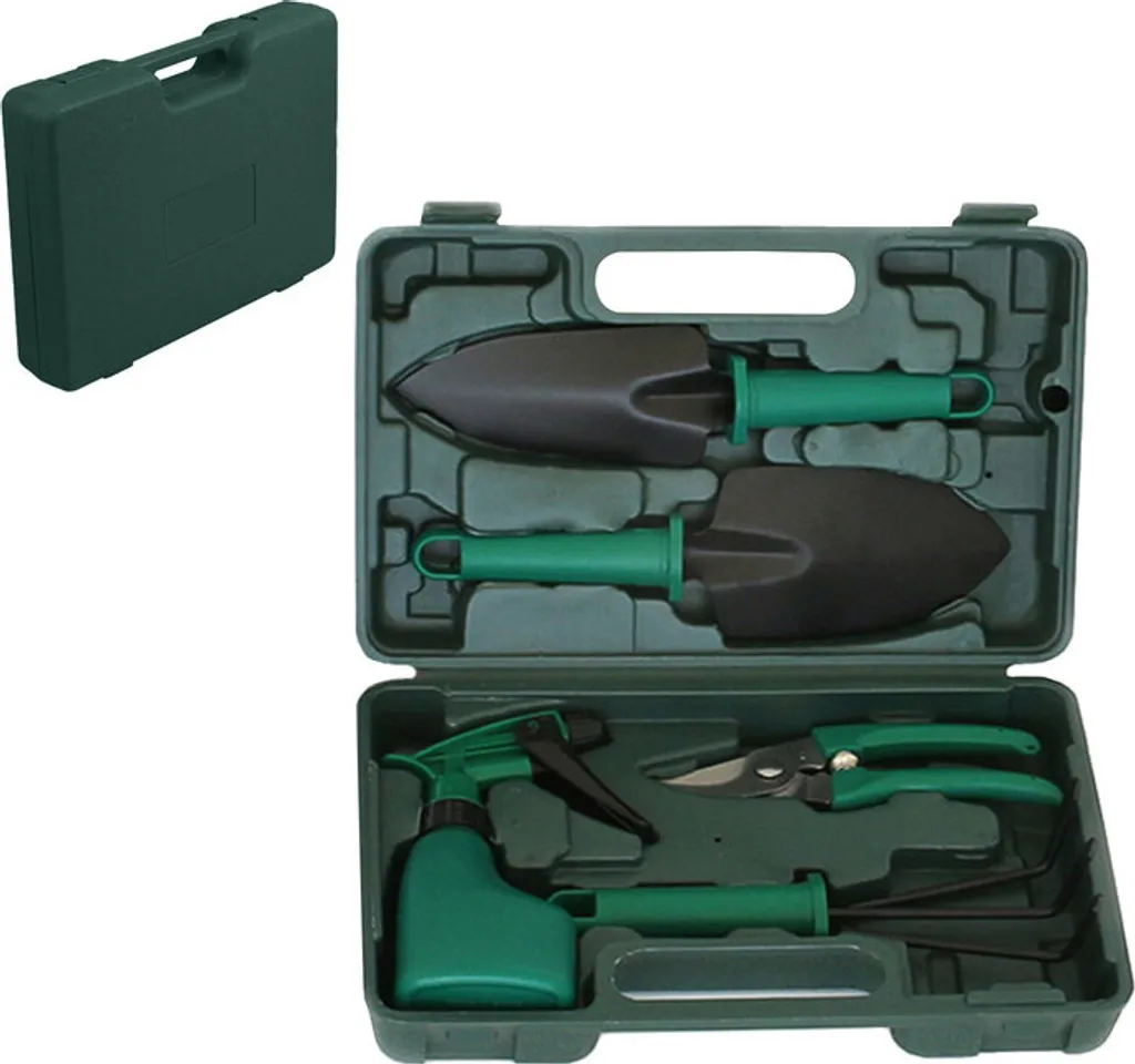 Kit de jardinage complet 5 pièces avec outils ergonomiques et mallette